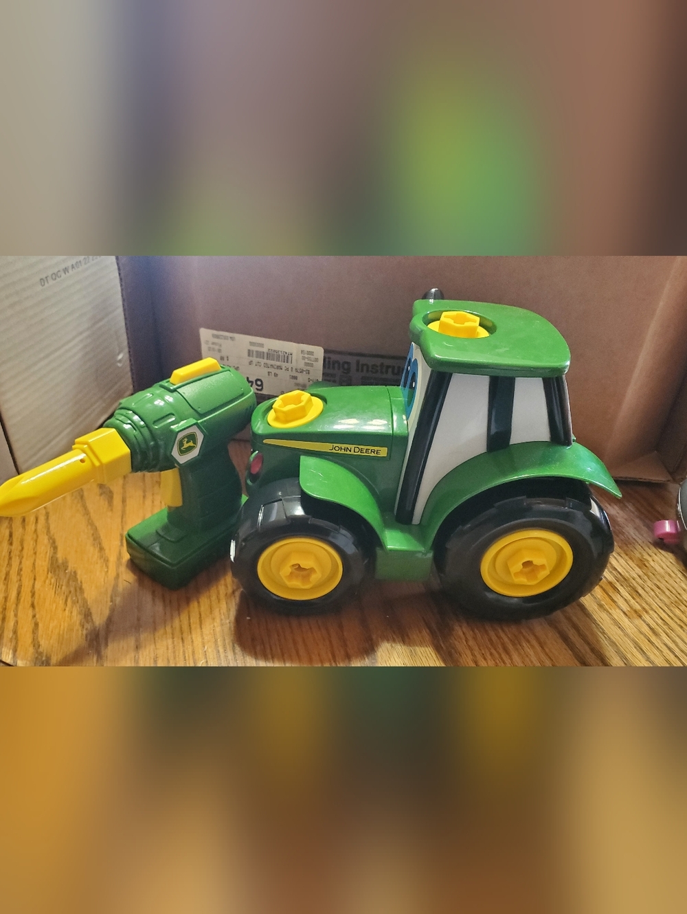 John Deere 2022 Tomy Kids Tractor Toy with Drill And Removeable Screws